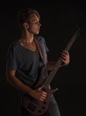 Obraz premium Bass guitarist.