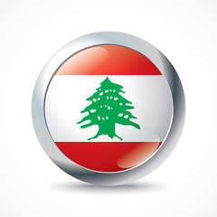 Lebanon flag button