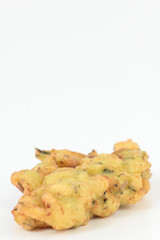 Deep fried courgette cake. Cooked to perfection.