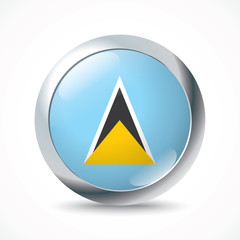 Saint Lucia flag button