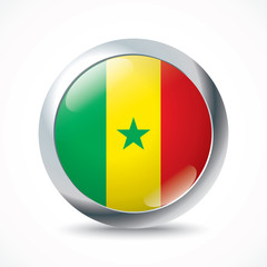 Senegal flag button