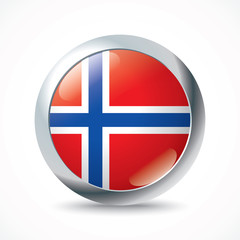 Obraz premium Svalbard flag button