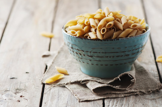 Integral Raw Pasta On The Table