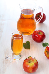 Apple juice and apples