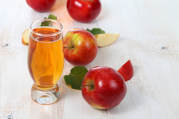 Apple juice and apples
