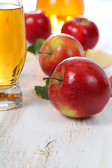 Apple juice and apples