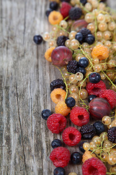 Different ripe berries