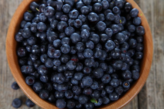 Ripe blueberries