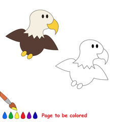 One little eagle. Page to be color.