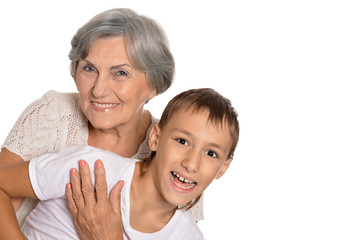 Young boy and his grandmother