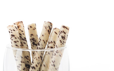 wafer stick on white background