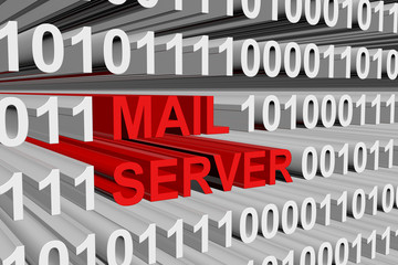 The mail server are presented in the form of binary code