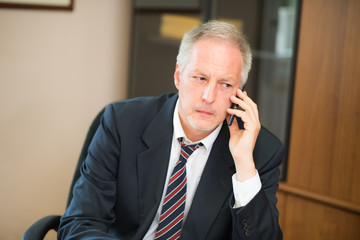 Businessman talking on the phone