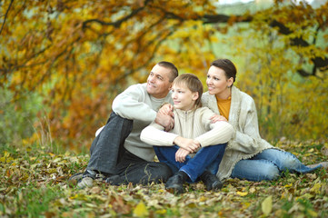 Naklejka na ściany i meble Nice happy family 