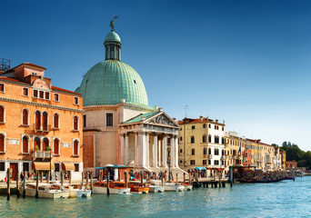 Fototapeta na wymiar View of the San Simeone Piccolo, Venice, Italy