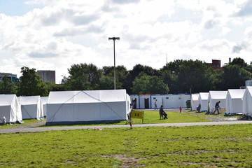 Flüchtlingslager am Volkspark