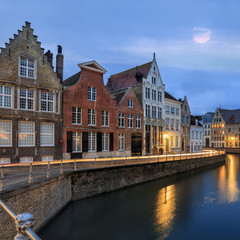 Fototapeta premium Bruges historical pitched roofs and spiers