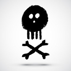 Cartoon grunge pirate skull