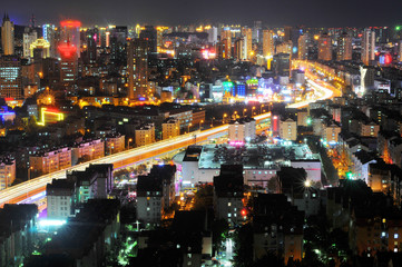 City Interchange Bridge night scene