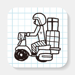 delivery bike doodle