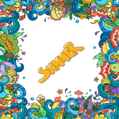 illustration. Bright template with elements of hand drawn