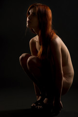 Red hair naked woman