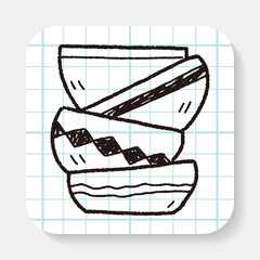 dishes doodle
