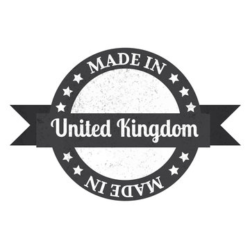 Made in U.K badge. Made in United Kingdom badge