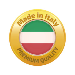 Made in Italy badge gold