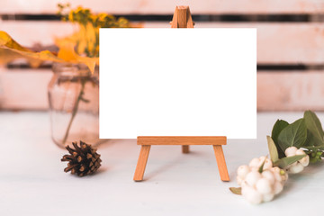 Identity and craft mockup with retro filter effect