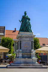 Fototapeta na wymiar Monument of Maria Theresia in Klagenfurt