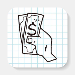 money doodle drawing