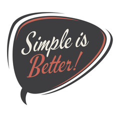 simple is better retro speech bubble