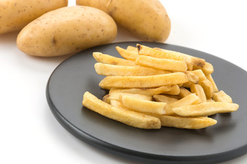 Fototapeta na wymiar french fries on white background
