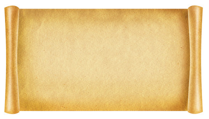 Old paper texture.Antique background scroll for text on white