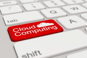 Tastatur - cloud computing - rot