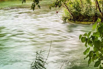River flowing in the Italian countryside