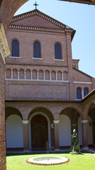 Fototapeta na wymiar Rome, Italy. Basilica courtyard