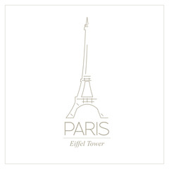 Fototapeta na wymiar World landmarks. Paris. France. Eiffel tower. Graphic template.