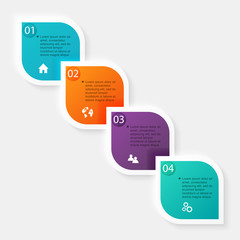 Vector colorful info graphics for your business presentations.