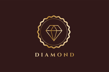 Vintage old diamond logo icon template