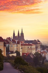 Fototapeta na wymiar Prague at the sunrise