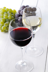 ワインイメージ　Red wine and White wine image