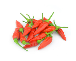 Red pepper isolated on white background.