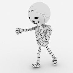 Halloween cartoon stylish and modern mummy character