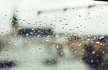 Abstract background through glass