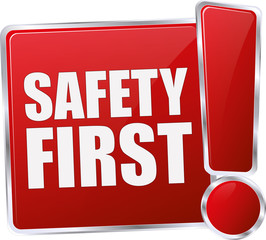 modern red safety first 3D vector icon