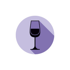 Sophisticated wine goblet, stylish alcohol theme illustration. C