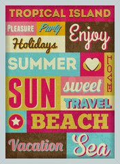 Vintage typography vector illustration with grunge effects. Can be used as a poster or postcard.