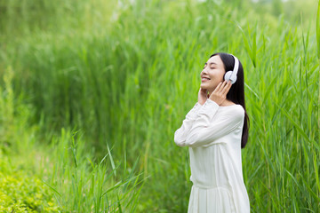 beautiful chinese girl in the countryside